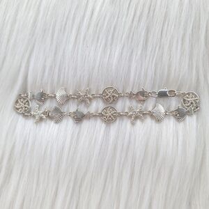 Ocean Themed Silver Sea Life Charm Bracelet